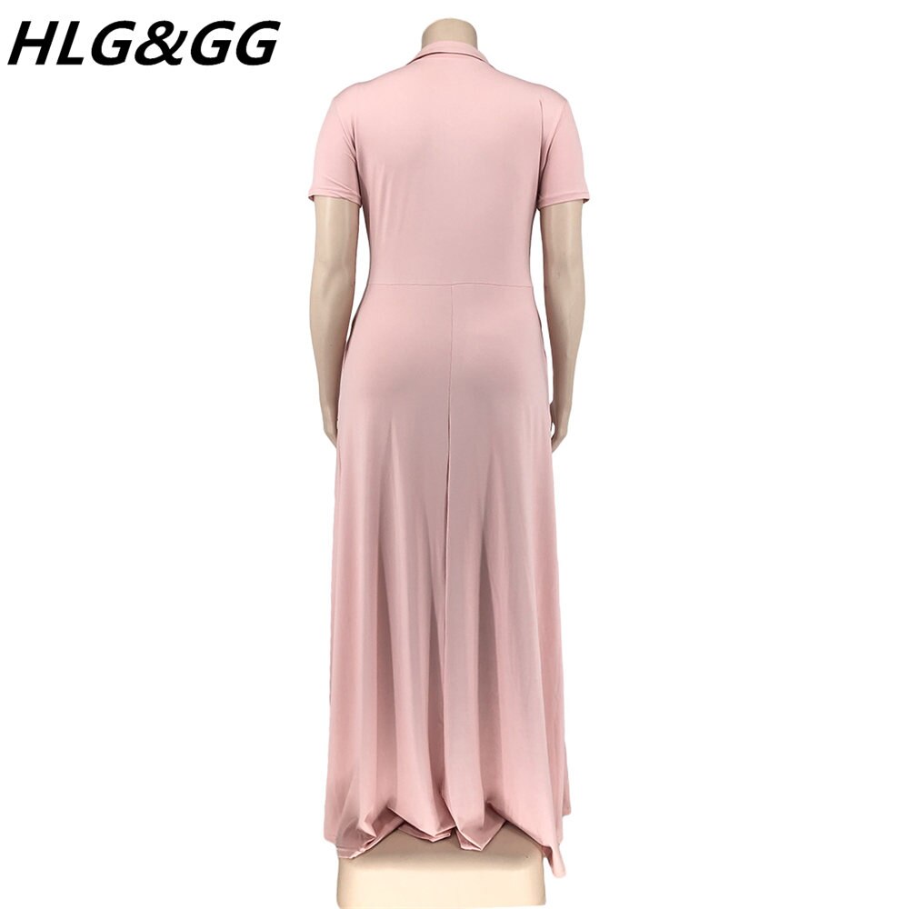 FAGADOER Elegant Plus Size Short Sleeve A-Line Dress