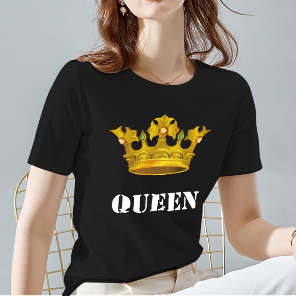 Queen Crown Pattern Print T-shirt