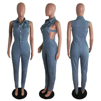 Plus Size Skinny Jean Overalls