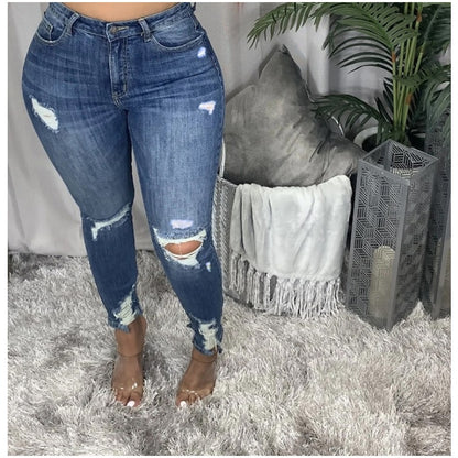 Plus Size High Waisted Jeans