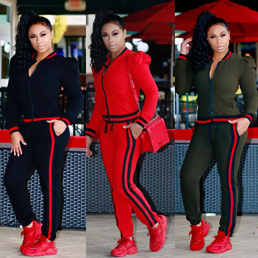 Autumn Two Piece Luxury Runway Tracksuit