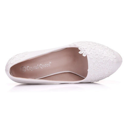 Crystal Queen Super High Round Toe Pumps