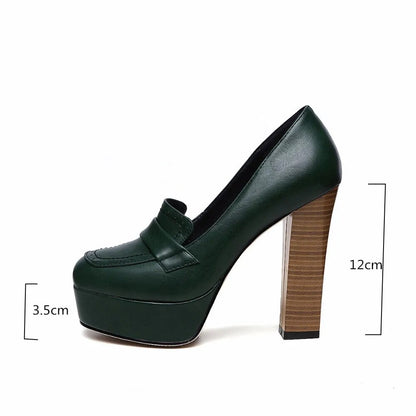 Zogeer Super High Round Toe Platform Heels