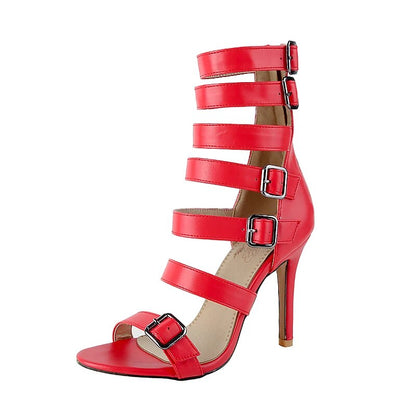 Super High Patent Leather Gladiator Heels