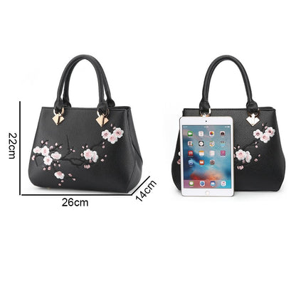 TIZZYDE Embroidered Cherry Blossom Handbag