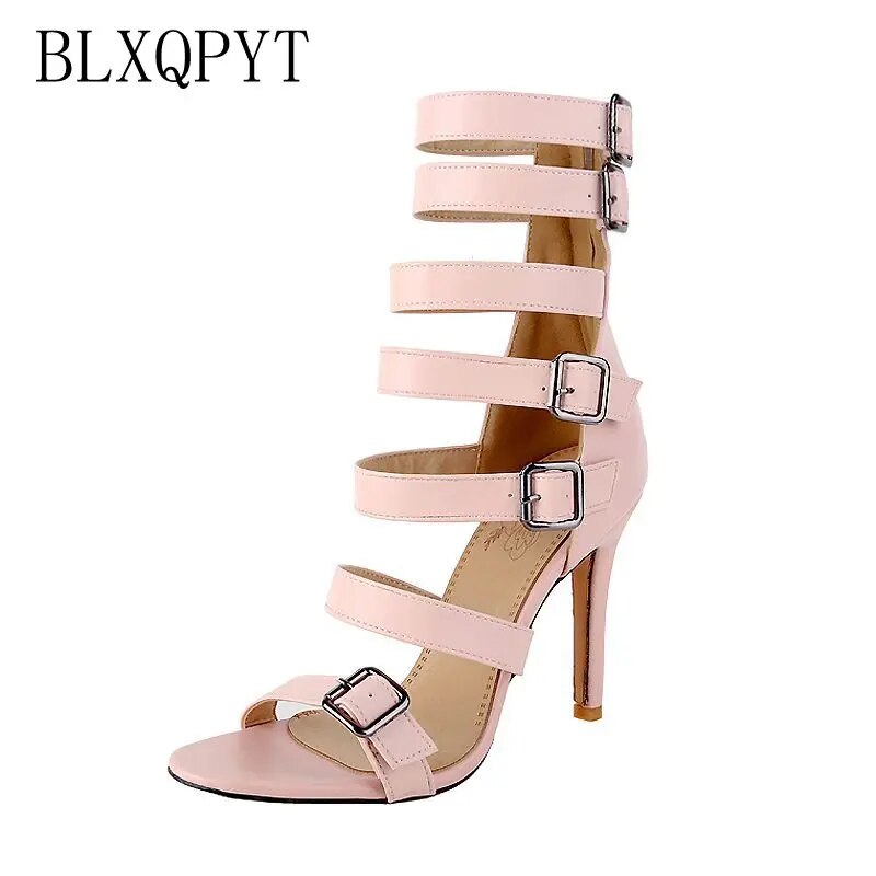 Super High Patent Leather Gladiator Heels