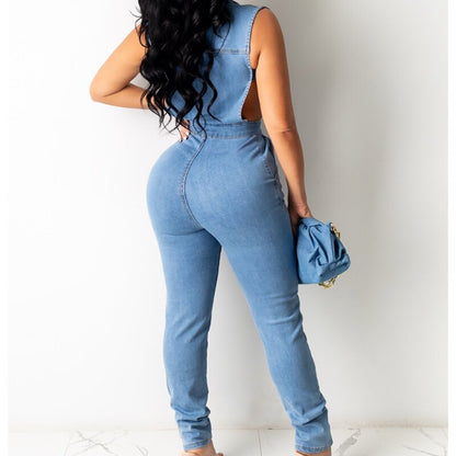 Plus Size Skinny Jean Overalls