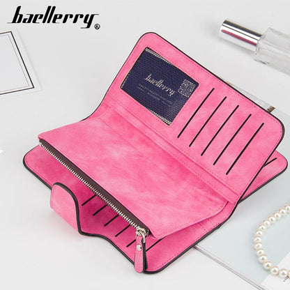 Fashion Long Leather Card Holder Zipper Wallet