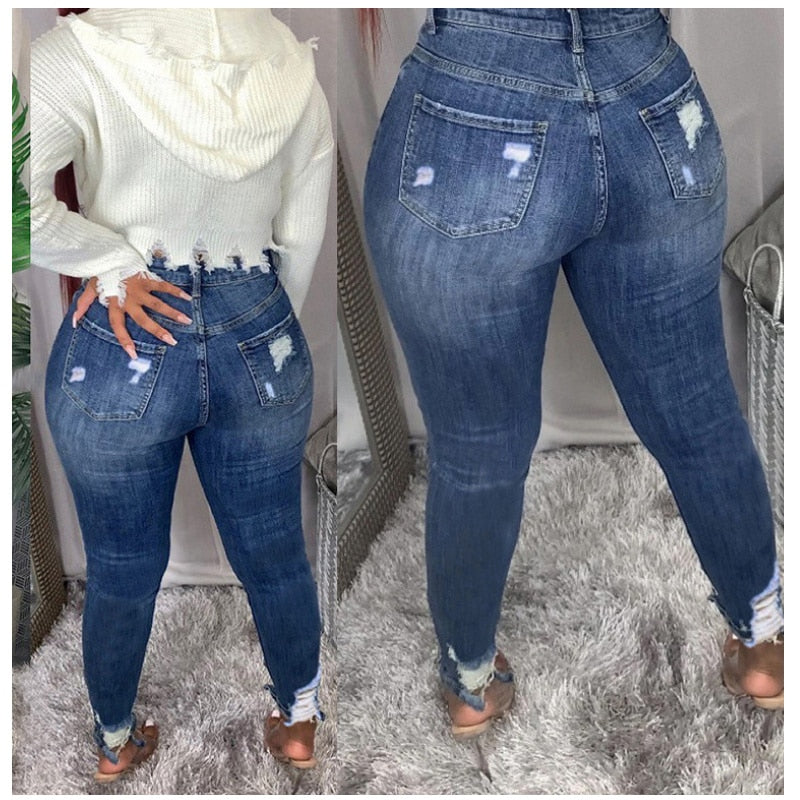 Plus Size High Waisted Jeans