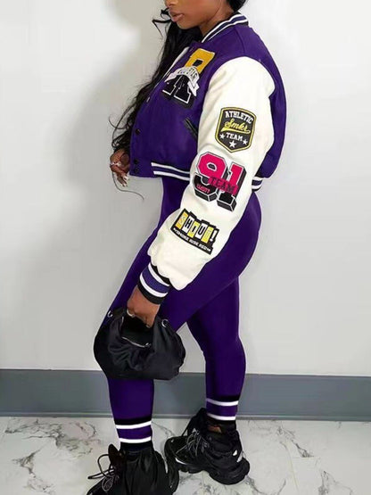 Varsity Jacket Two Piece Sweatsuit