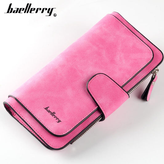 Fashion Long Leather Card Holder Zipper Wallet