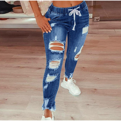 Plus Size Ripped Skinny Jeans