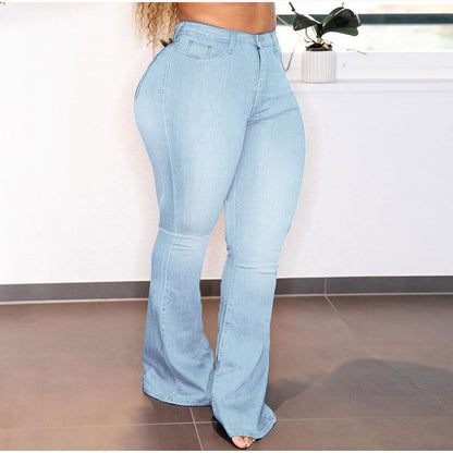 Plus Size Stretchy Flare Jeans