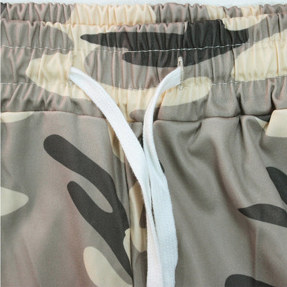 Plus Size Camouflage Print Loose Sweatpants