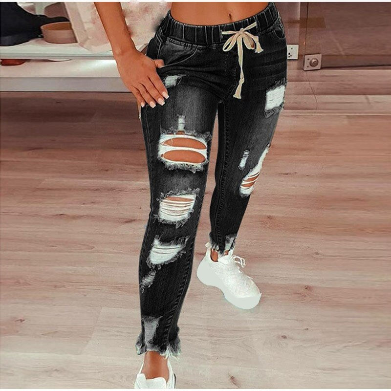 Plus Size Ripped Skinny Jeans