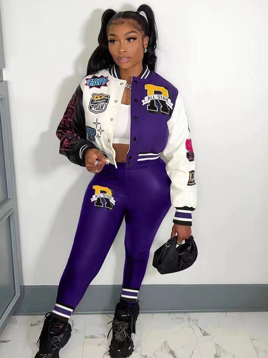 Varsity Jacket Two Piece Sweatsuit