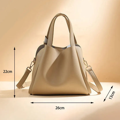 Casual Simple Elegant Portable High-Capacity Bucket Bag