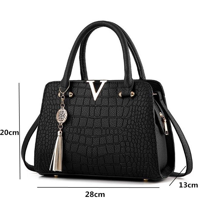 High Quality leather Crocodile Tote Shoulder Bag