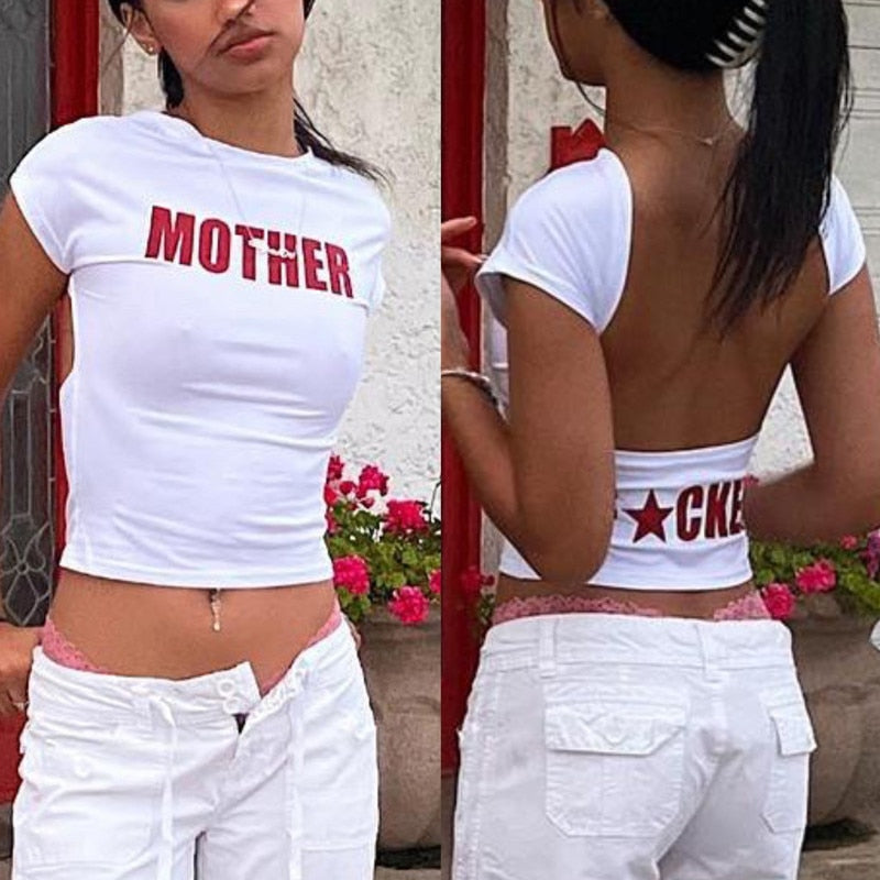 Fashion Mother Crop Top T-shirt