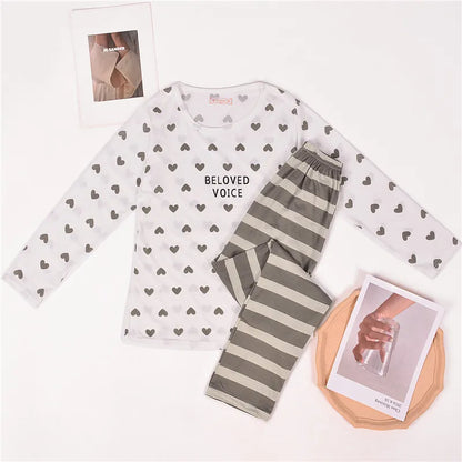 Cartoon Cotton Autumn Long-sleeved Loose Casual Pajamas