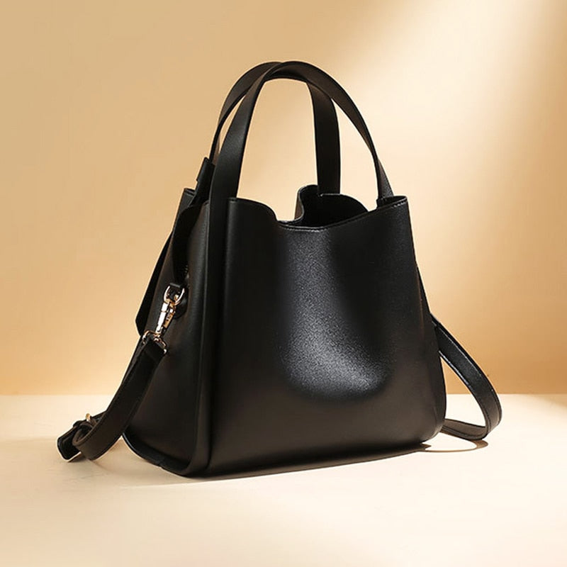 Casual Simple Elegant Portable High-Capacity Bucket Bag