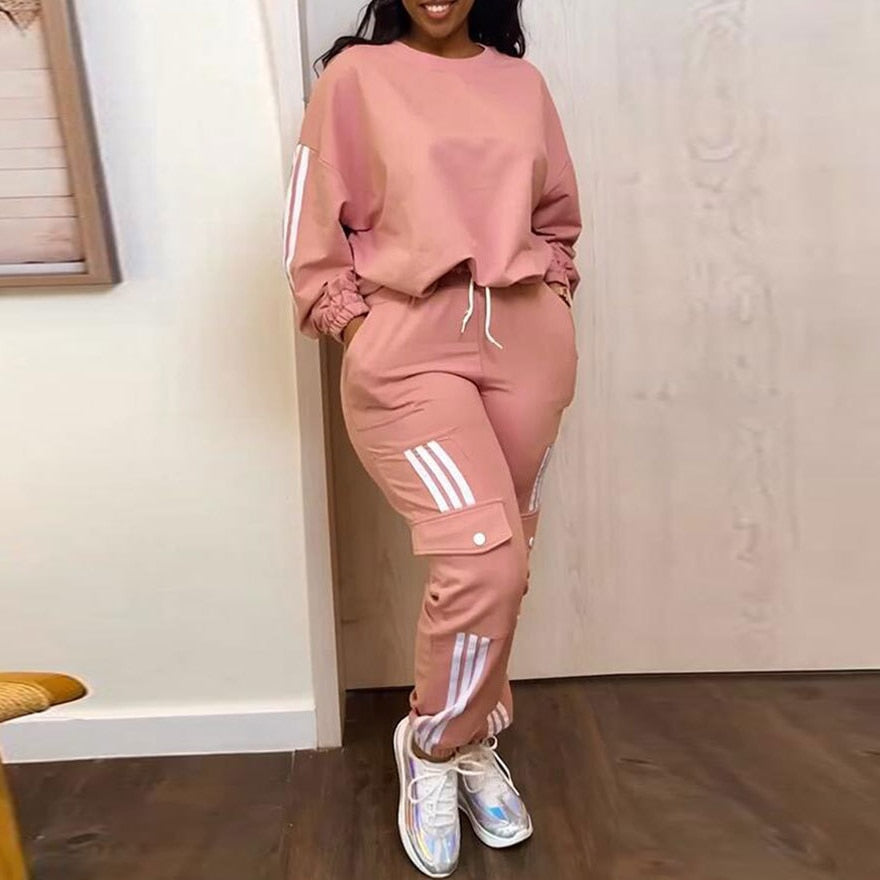 2 Piece Solid Loose Fit Tracksuit