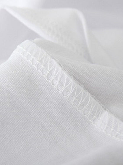 Plus Size Round Neck Letter Print T-shirt