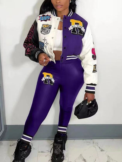 Varsity Jacket Two Piece Sweatsuit