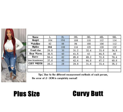 Plus Size High Waisted Jeans