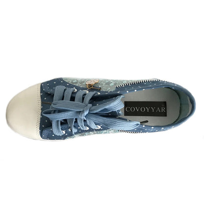 Breathable Lace Cut Out Casual Canvas Shoes