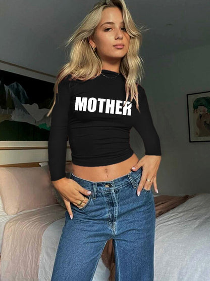 Fashion Mother Crop Top T-shirt