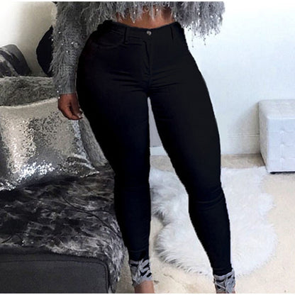 Plus Size High Waist Distressed Skinny Jeans