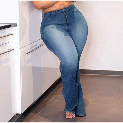 Plus Size Stretchy Flare Jeans