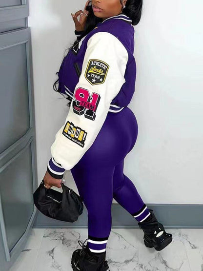 Varsity Jacket Two Piece Sweatsuit