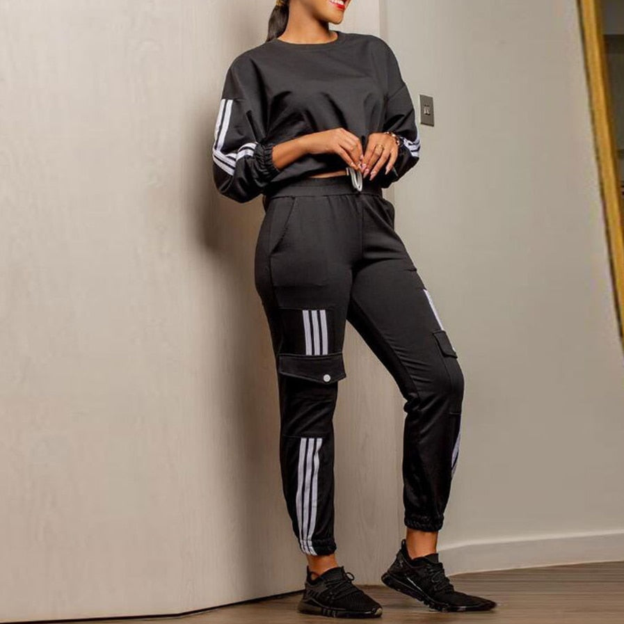 2 Piece Solid Loose Fit Tracksuit