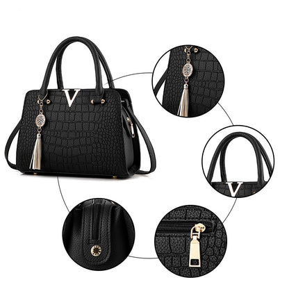 High Quality leather Crocodile Tote Shoulder Bag